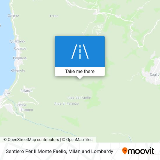 Sentiero Per Il Monte Faello map