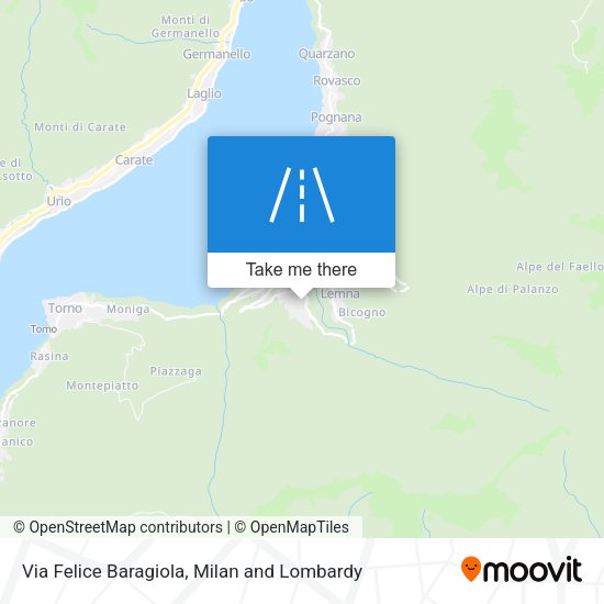 Via Felice Baragiola map