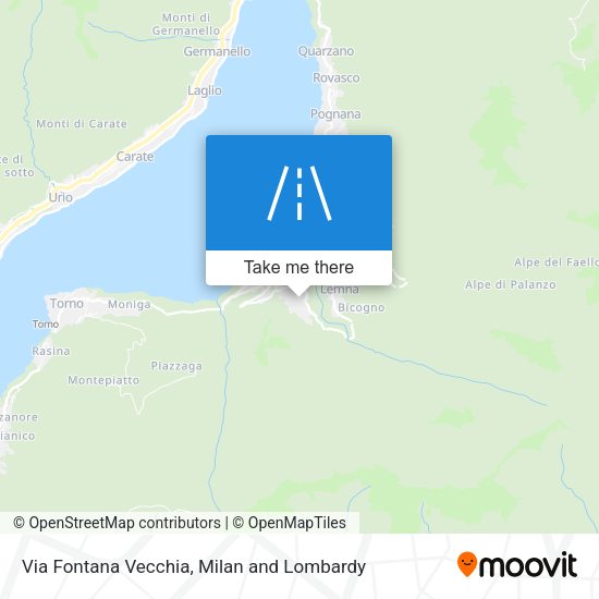 Via Fontana Vecchia map