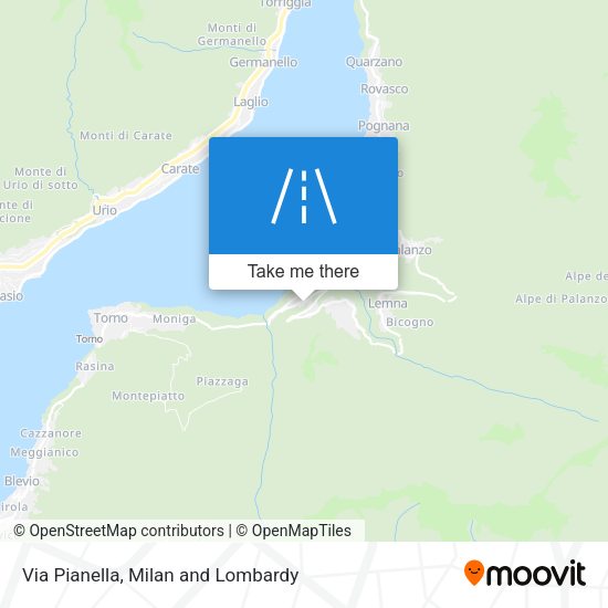 Via Pianella map