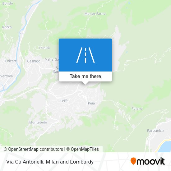 Via Cà Antonelli map