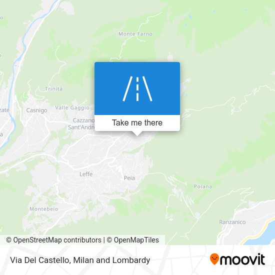 Via Del Castello map