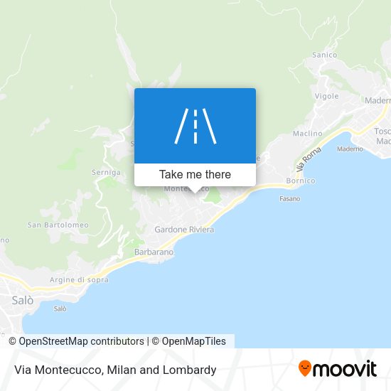Via Montecucco map