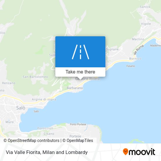Via Valle Fiorita map