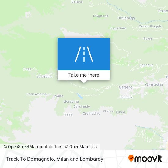 Track To Domagnolo map