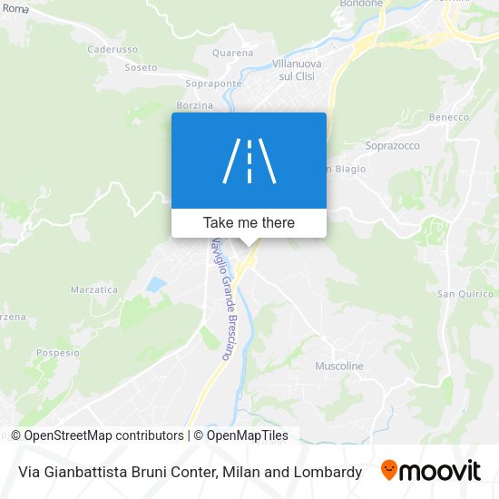 Via Gianbattista Bruni Conter map