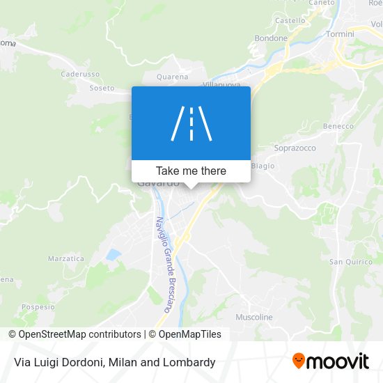 Via Luigi Dordoni map
