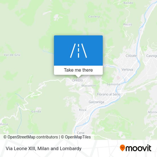 Via Leone XIII map