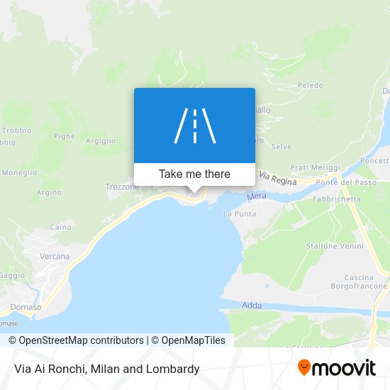 Via Ai Ronchi map
