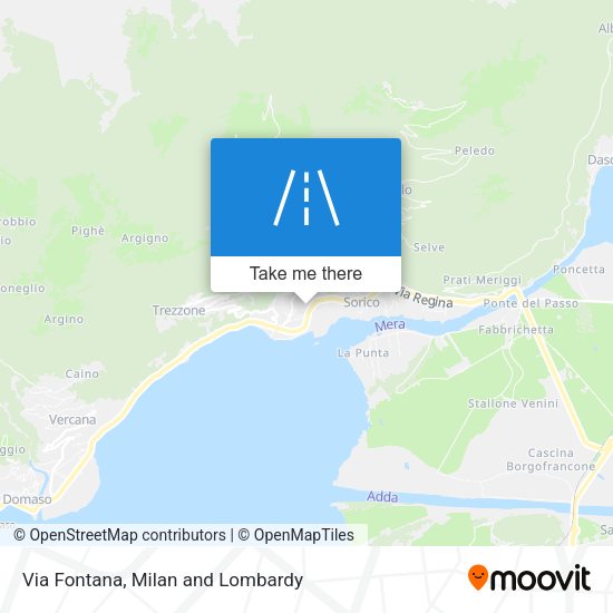 Via Fontana map