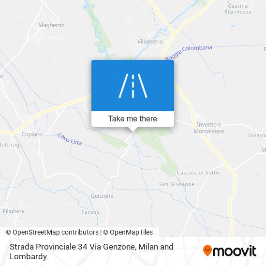 Strada Provinciale 34 Via Genzone map