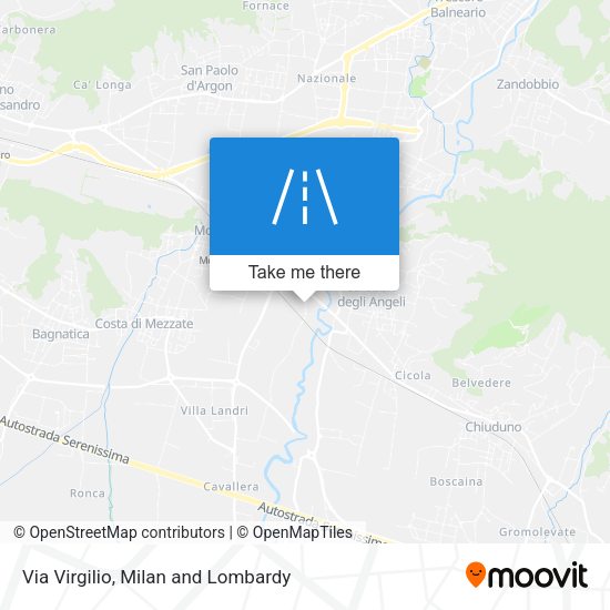Via Virgilio map