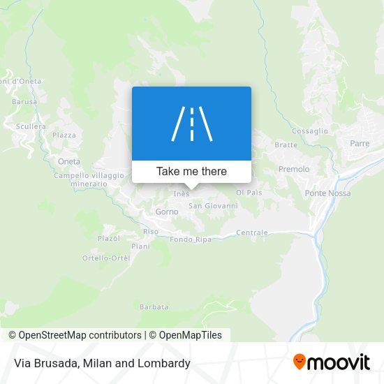 Via Brusada map