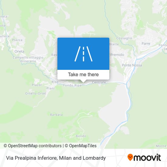 Via Prealpina Inferiore map