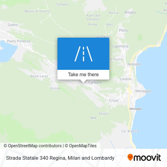Strada Statale 340 Regina map