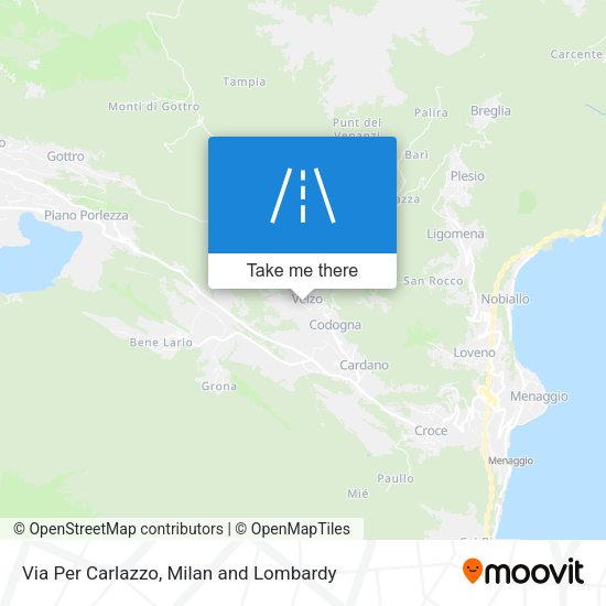 Via Per Carlazzo map