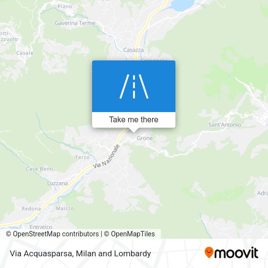 Via Acquasparsa map