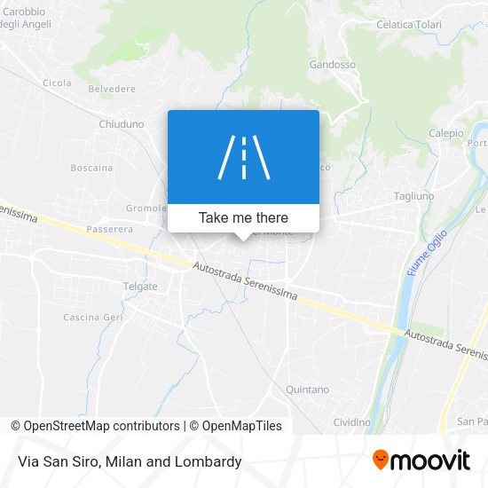 Via San Siro map