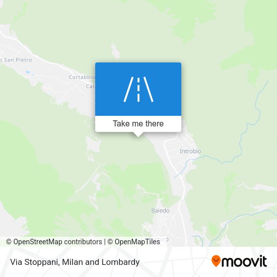 Via Stoppani map