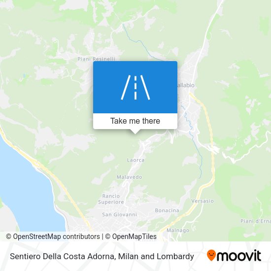 Sentiero Della Costa Adorna map
