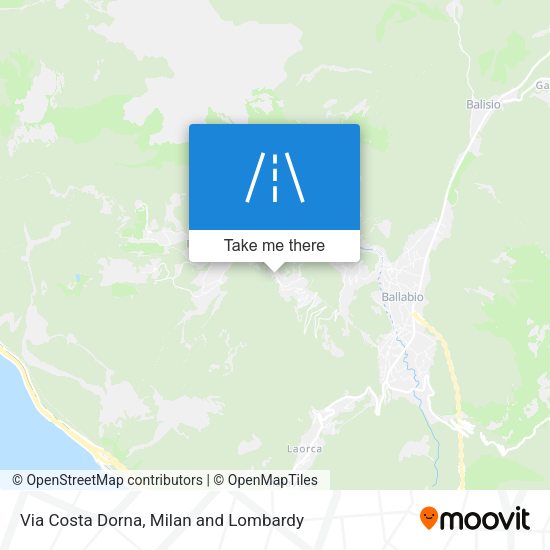 Via Costa Dorna map