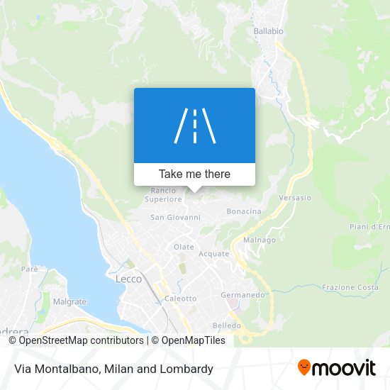 Via Montalbano map