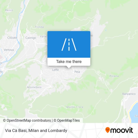 Via Cà Basi map