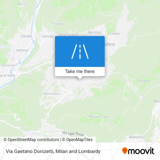 Via Gaetano Donizetti map