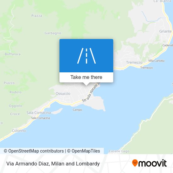 Via Armando Diaz map