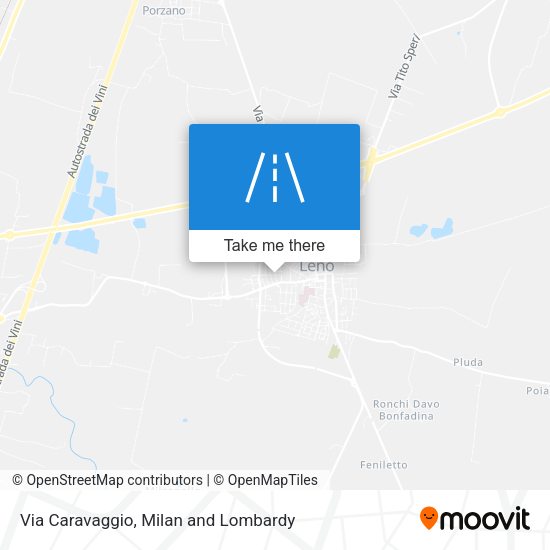 Via Caravaggio map