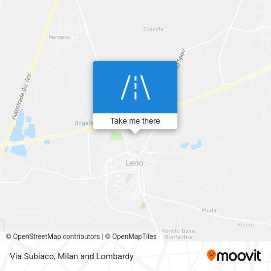 Via Subiaco map