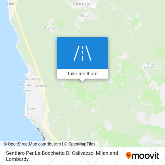 Sentiero Per La Bocchetta Di Calivazzo map