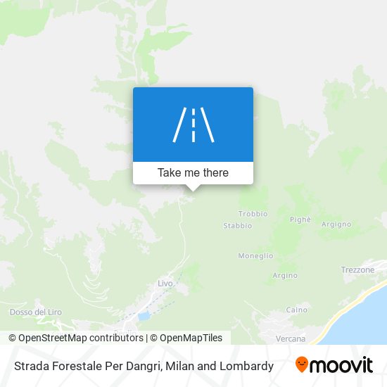 Strada Forestale Per Dangri map