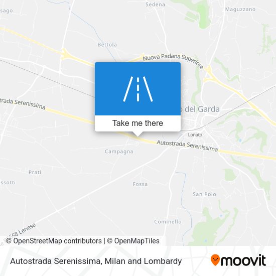 Autostrada Serenissima map