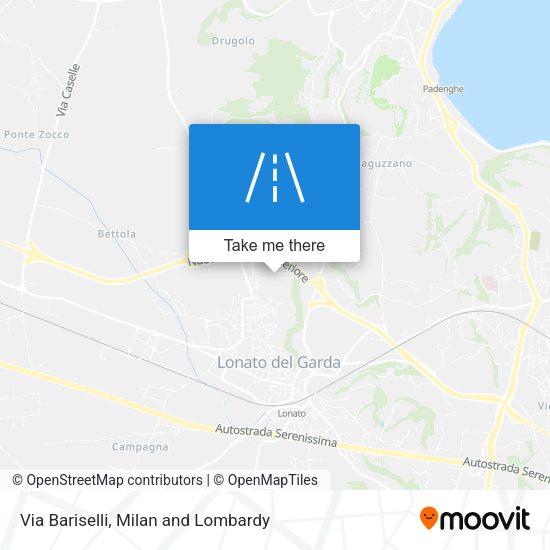 Via Bariselli map