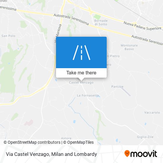 Via Castel Venzago map