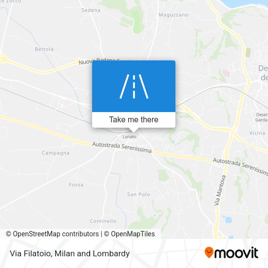 Via Filatoio map