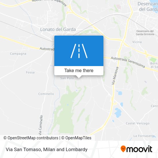 Via San Tomaso map