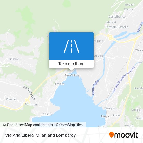 Via Aria Libera map