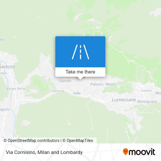 Via Cornisino map