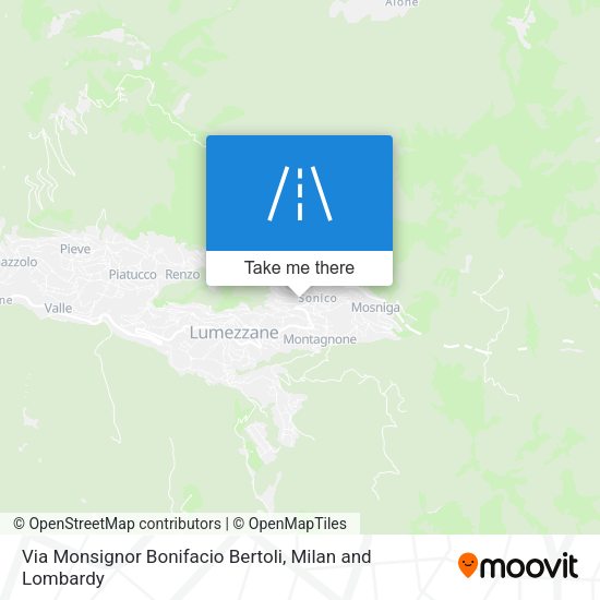 Via Monsignor Bonifacio Bertoli map