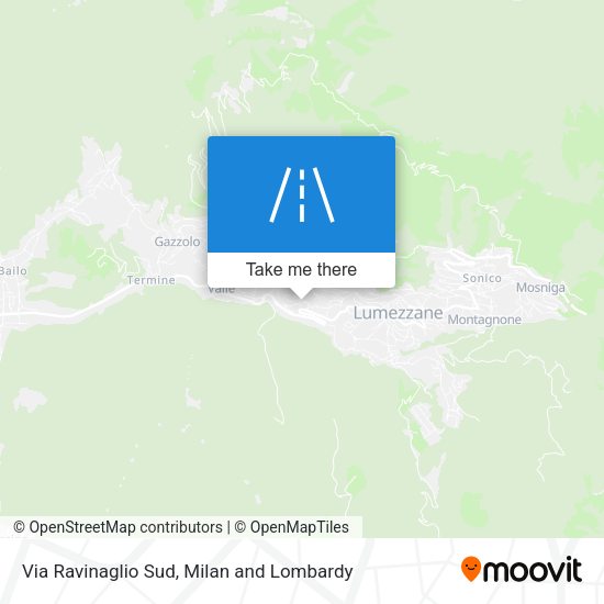 Via Ravinaglio Sud map