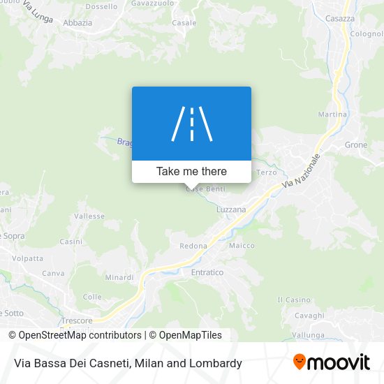 Via Bassa Dei Casneti map