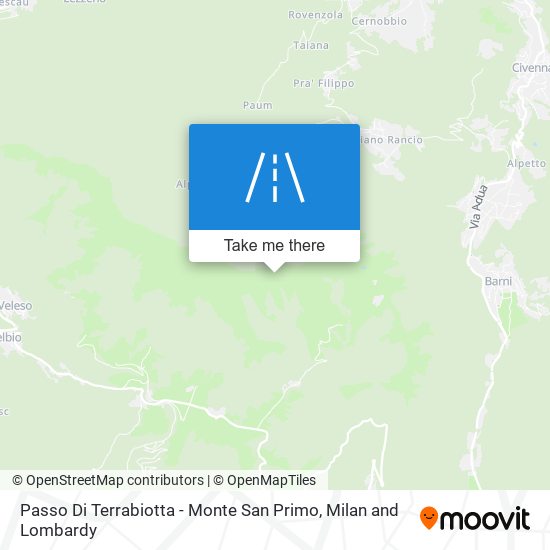 Passo Di Terrabiotta - Monte San Primo map