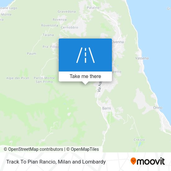 Track To Pian Rancio map