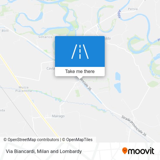 Via Biancardi map