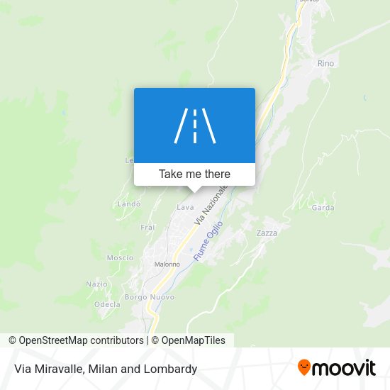 Via Miravalle map