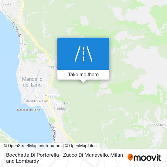 Bocchetta Di Portorella - Zucco Di Manavello map