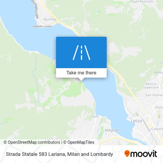 Strada Statale 583 Lariana map