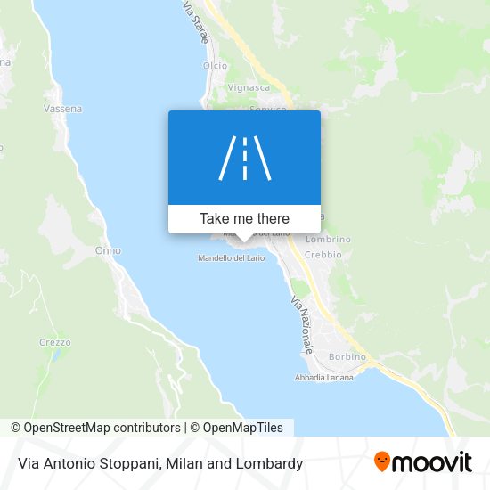 Via Antonio Stoppani map